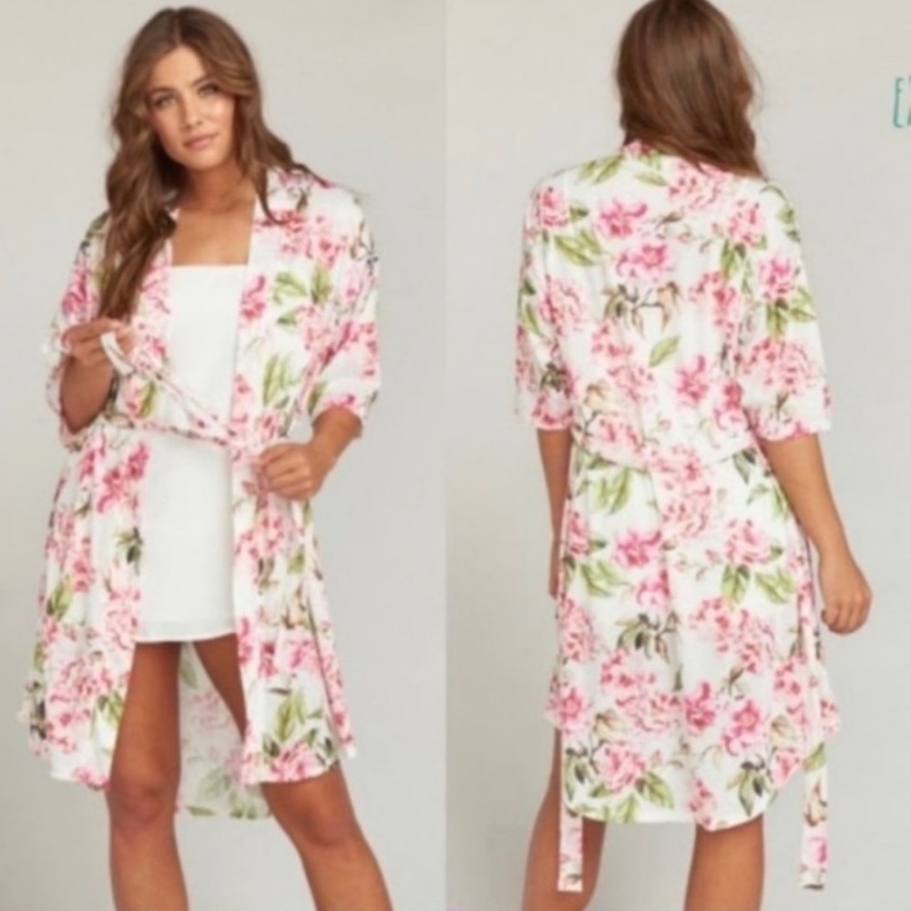 Show Me Your Mumu Floral Robe with Sash One Size